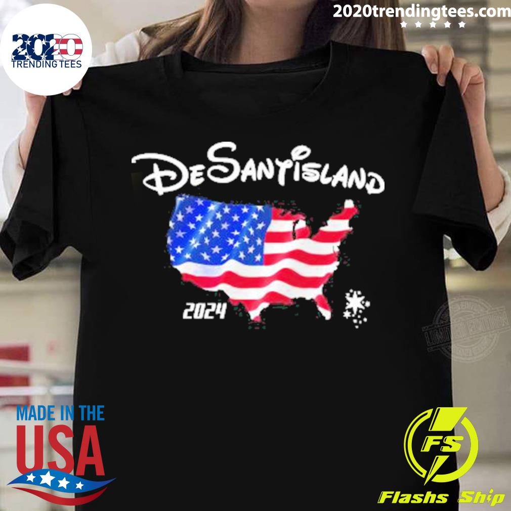 Official desantisland 2023 American Flag T-shirt