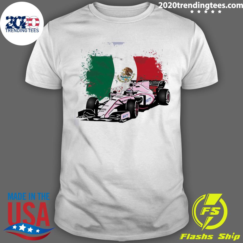 Official formula 1 Racing Mexico Flag T-shirt