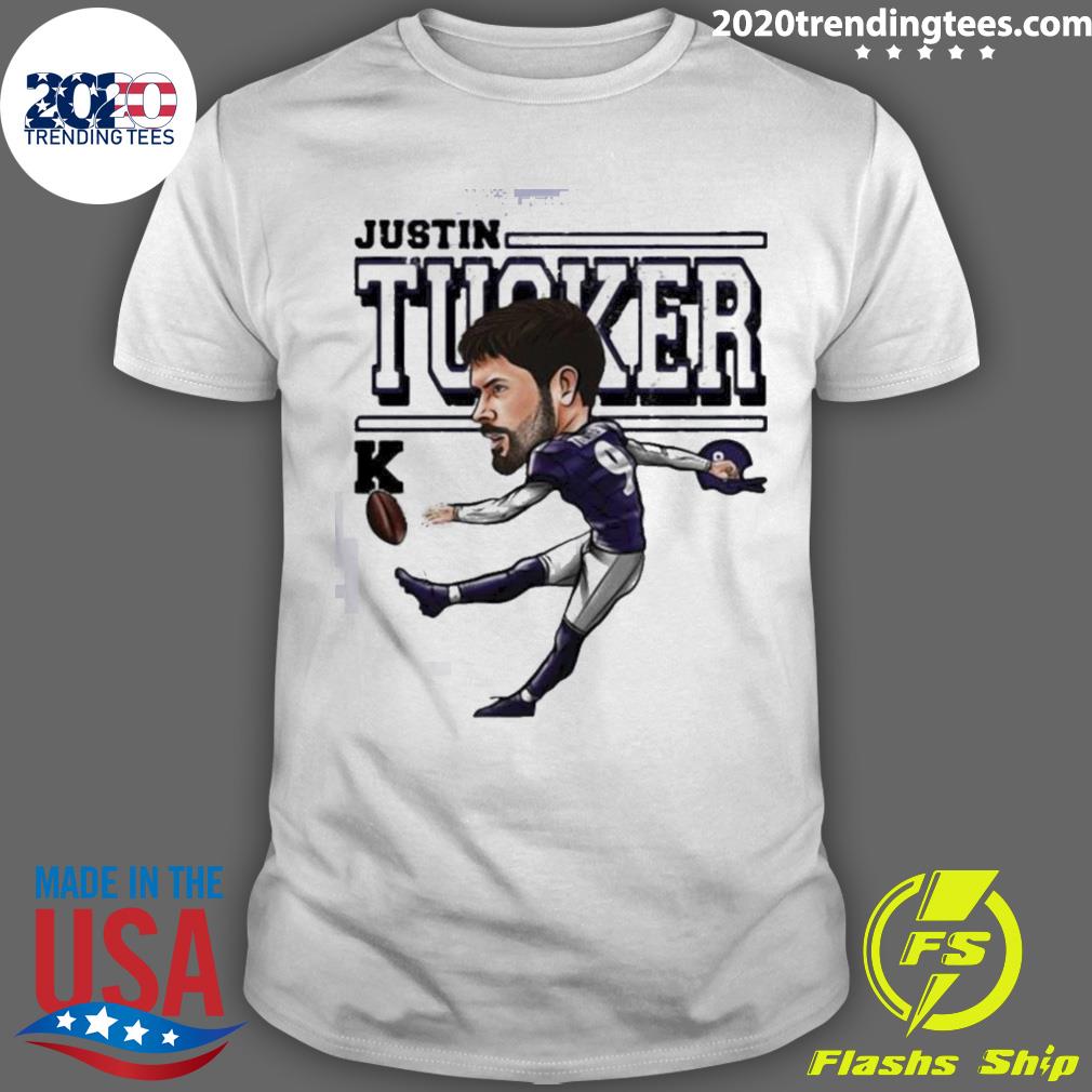 Official funny Cartoon Justin Tucker Football T-shirt