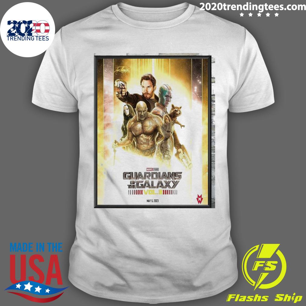 Official guardians Of The Galaxy Vol 3 Movie Poster Marvel Cosmic T-shirt