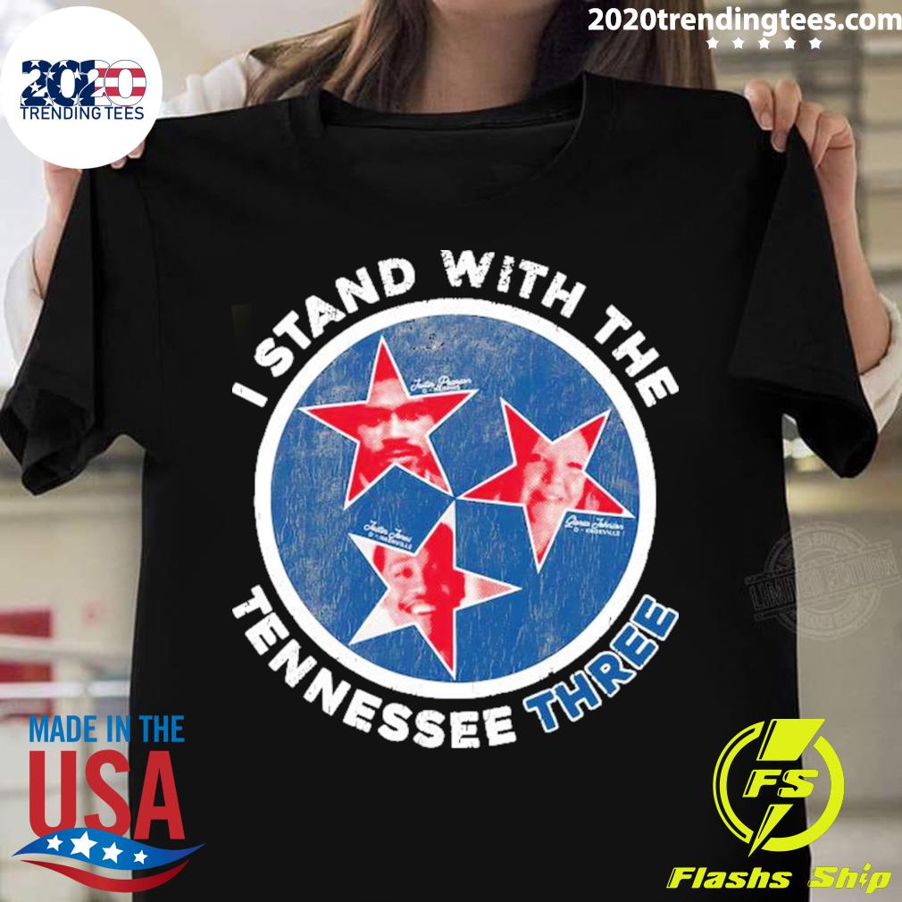Official i Stand With The Tennessee Three Justin Pearson Justin Jones Gloria Johnson T-shirt