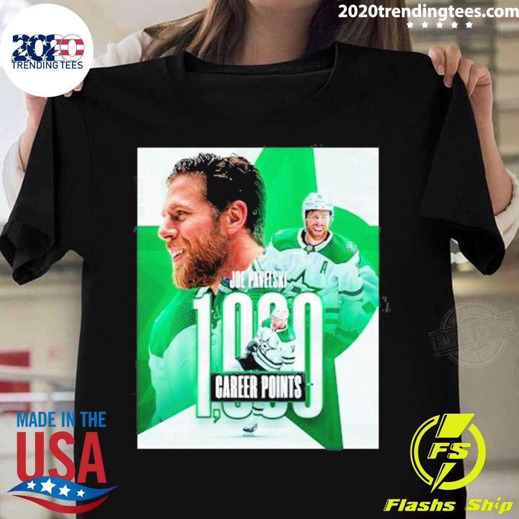 Official joe Pavelski 1000 Career Points T-shirt