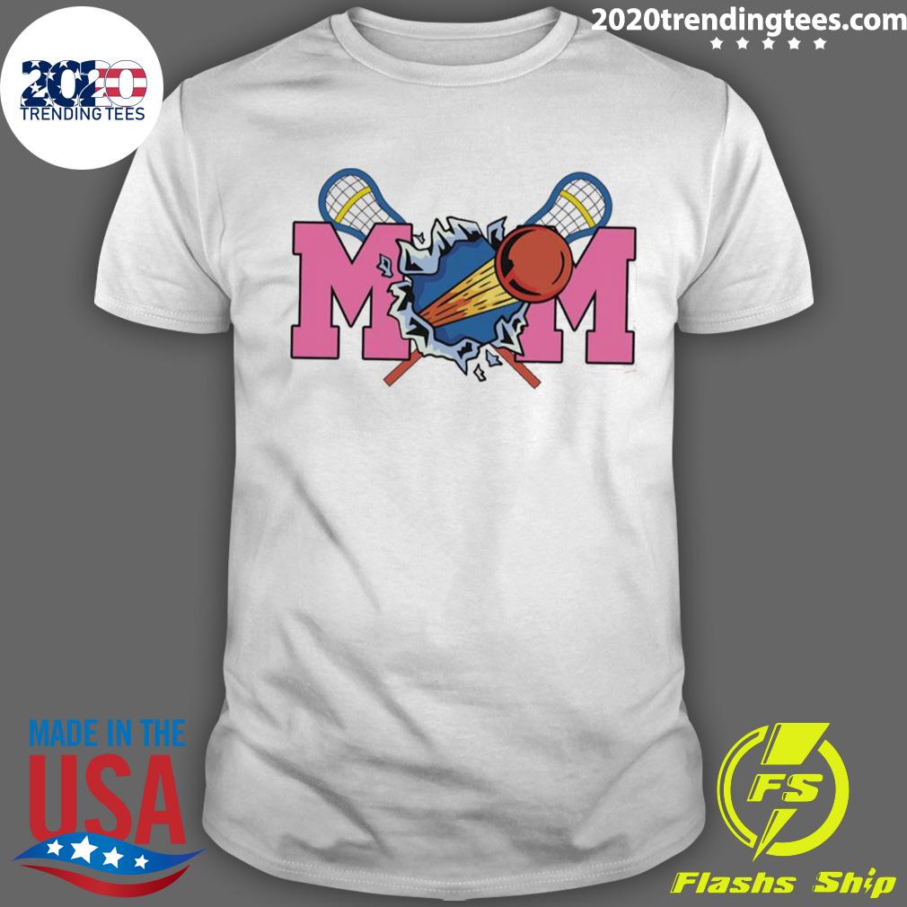 Official lacrosse Mom Field Team Player Mother Parent Mom T-shirt