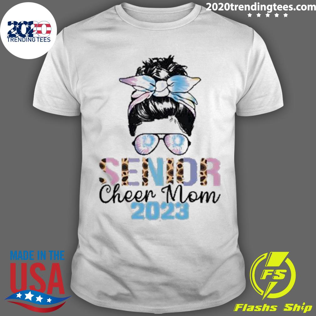 Official messy Senior Class Of 2023 Cheer Mom Leopad T-shirt