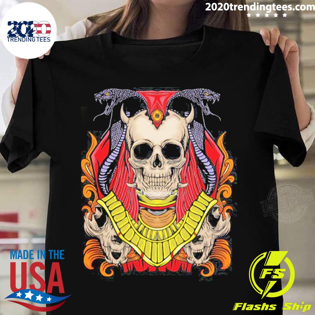 Official old Skull Ghost With Snakes T-shirt