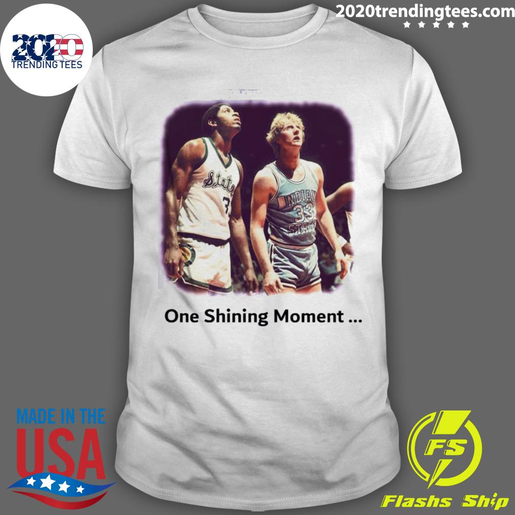 Official one Shining Moment Magic & Bird T-shirt