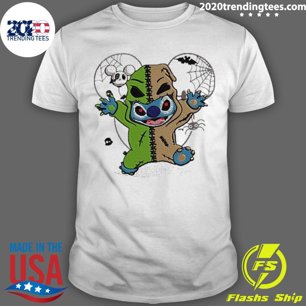 Official oogie Boogie Stitch Disney Embroidery Effects T-shirt