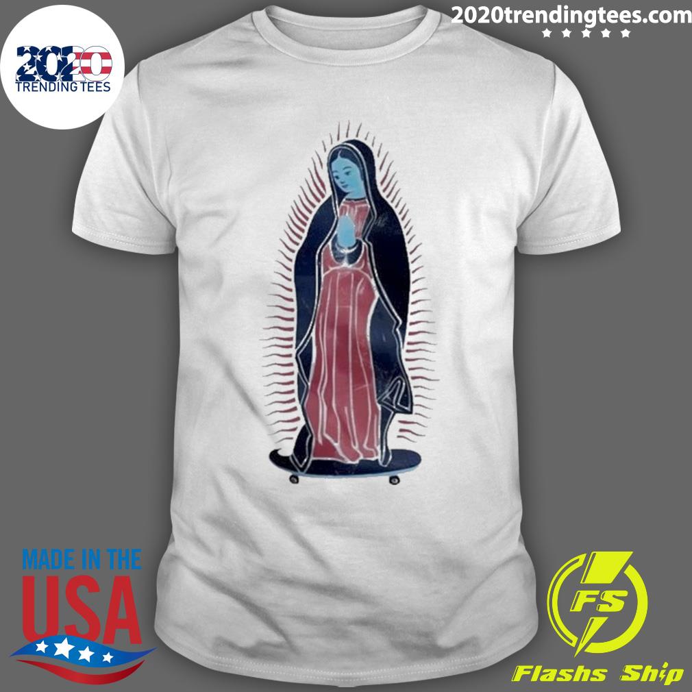 Official our Lady Of Guadalupe On Skateboard T-shirt