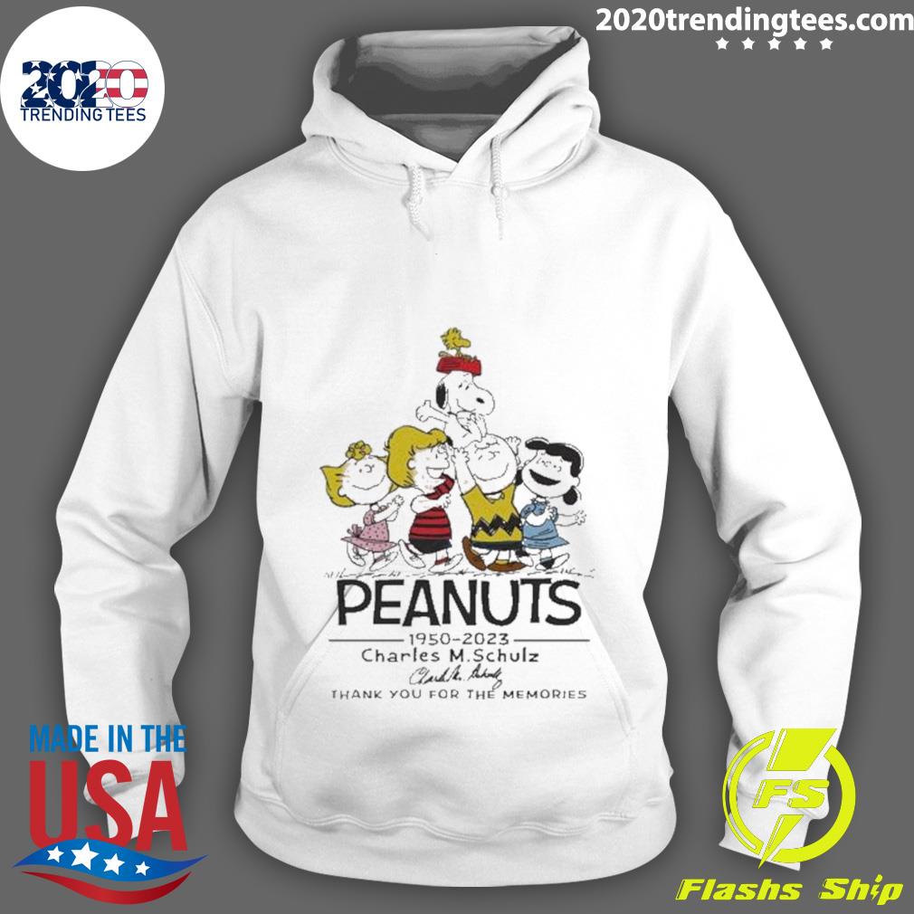Official peanuts 1950-2023 Charles M Schulz Thank You For The Memories Signature T-s Hoodie