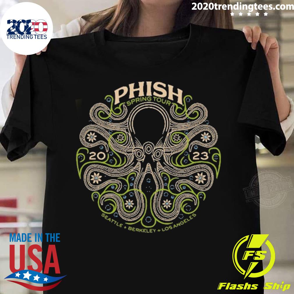 Official phish Spring Tour Seattle Berkeley Los Angeles T-shirt