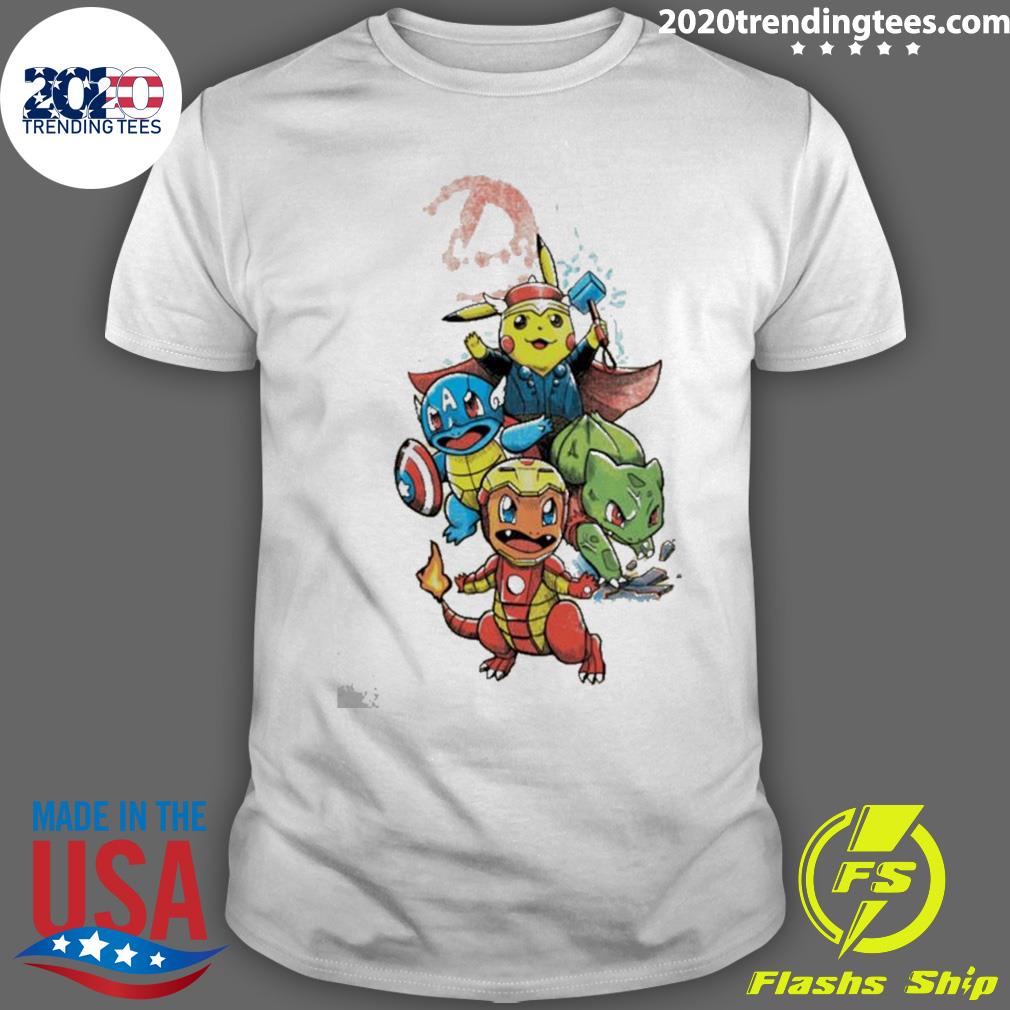 Official pokengers Pokemon Avengers T-shirt