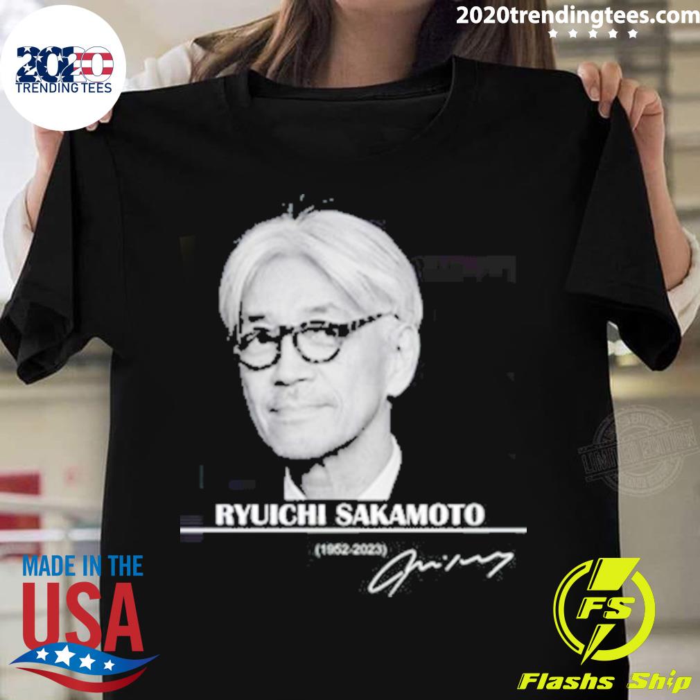 Official rest In Peace Ryuichi Sakamoto 1952-2023 T-shirt
