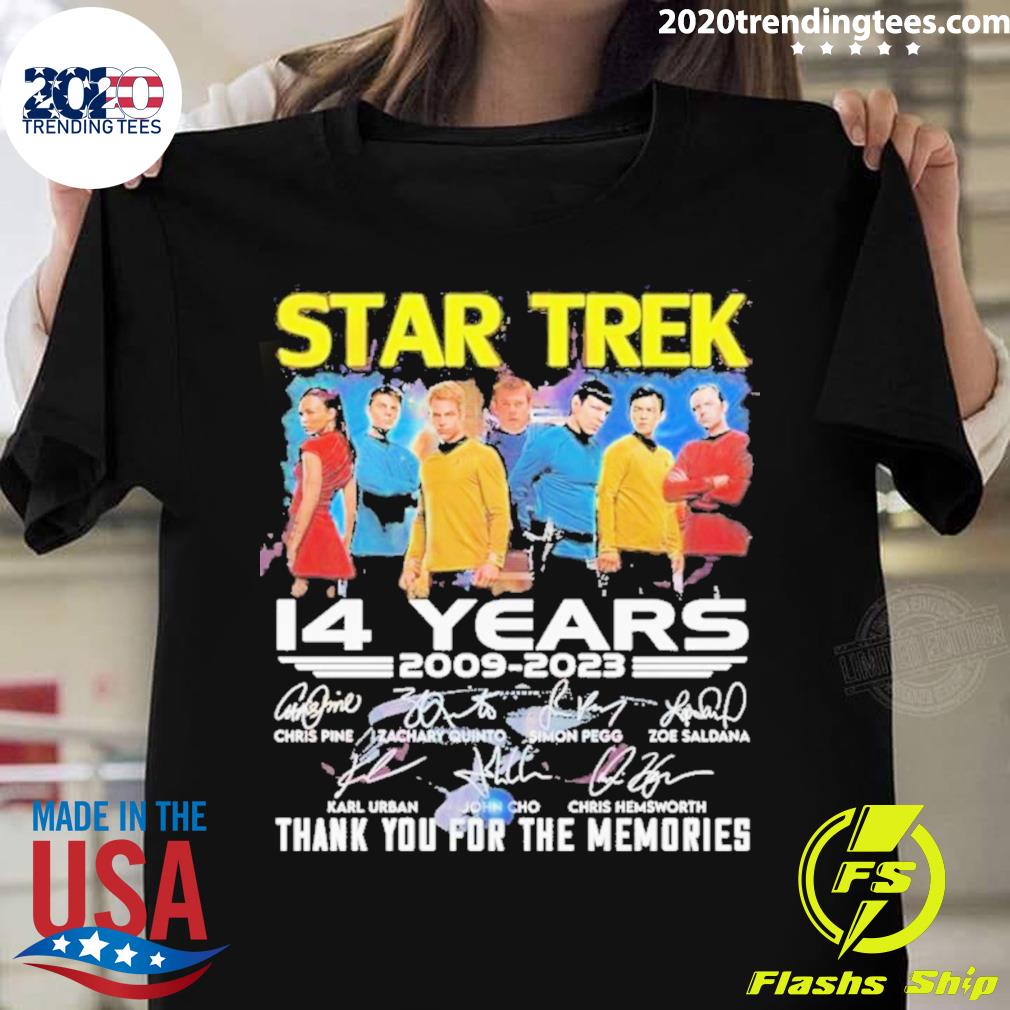 Official star Trek 14 Years 2009-2023 Thank You For The Memories T-shirt