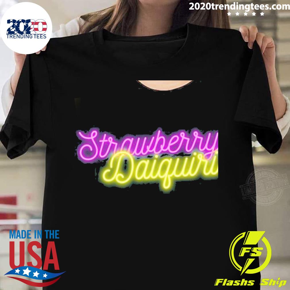Official strawberry Daiquiri Typography Design Cocktail T-shirt