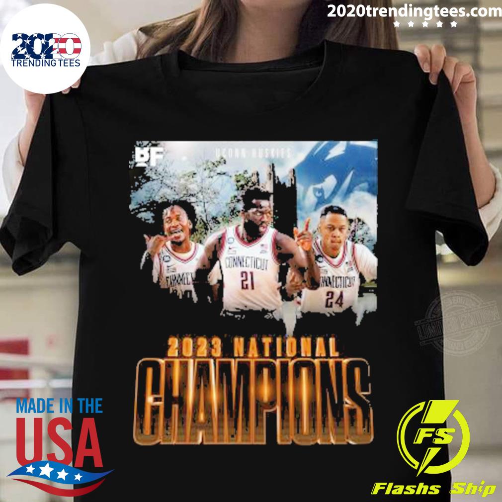 Official uconn Huskies 2023 National Champions Poster T-shirt