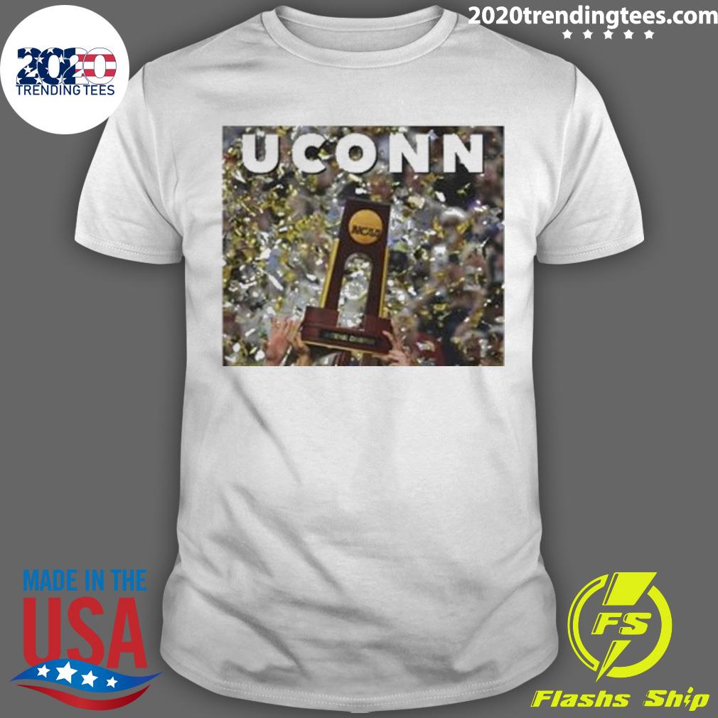 Official uconn Huskies 2023 Ncaa Champions Trophy Poster T-shirt
