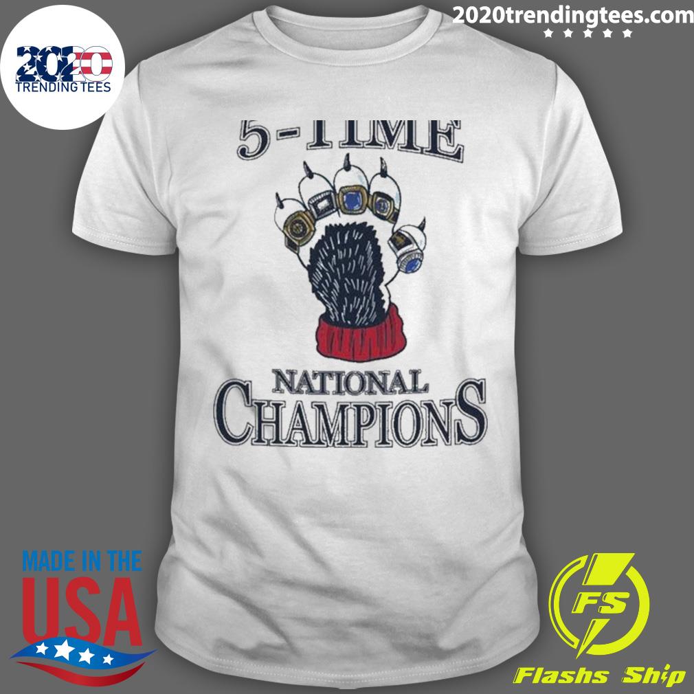 Official uconn Huskies 5 Time National Champions 2023 T-shirt