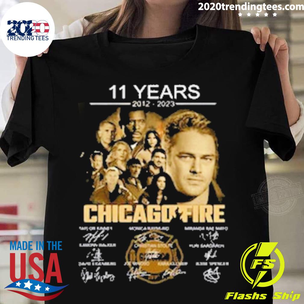 Official 11 years 2012-2023 chicago fire signature T-shirt