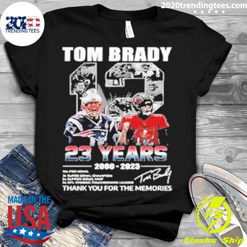 Tom Brady 23 years 2000 2023 thank you for the memories signatures