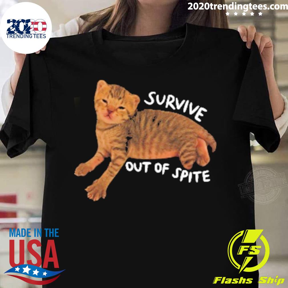 Official cat survive out of spite T-shirt