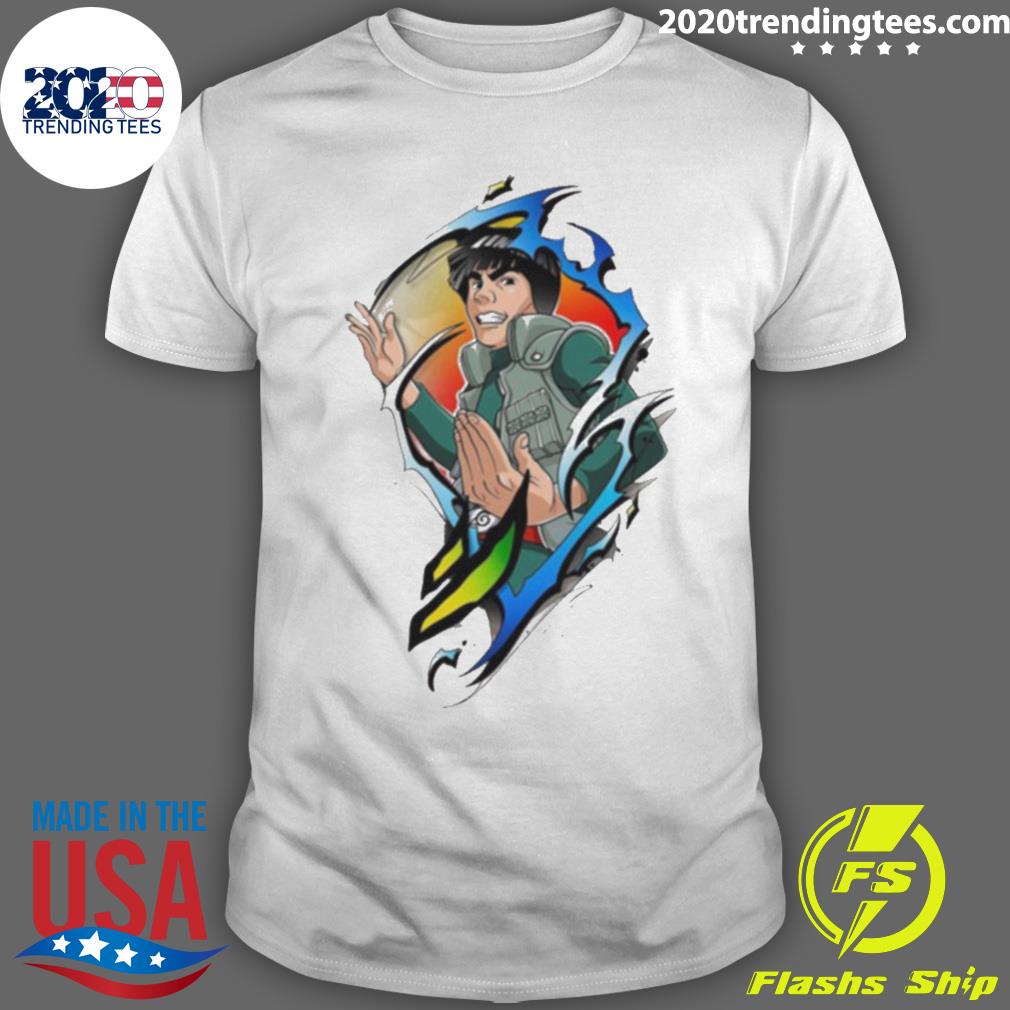 Official colored Naruto Shippuden Might Guy T-shirt