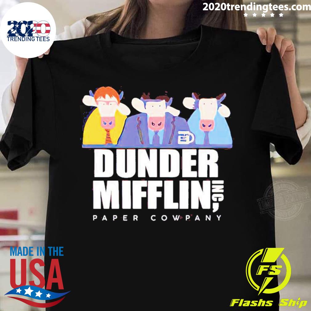 Official cow Dunder Moofflin Paper Cowpany T-shirt
