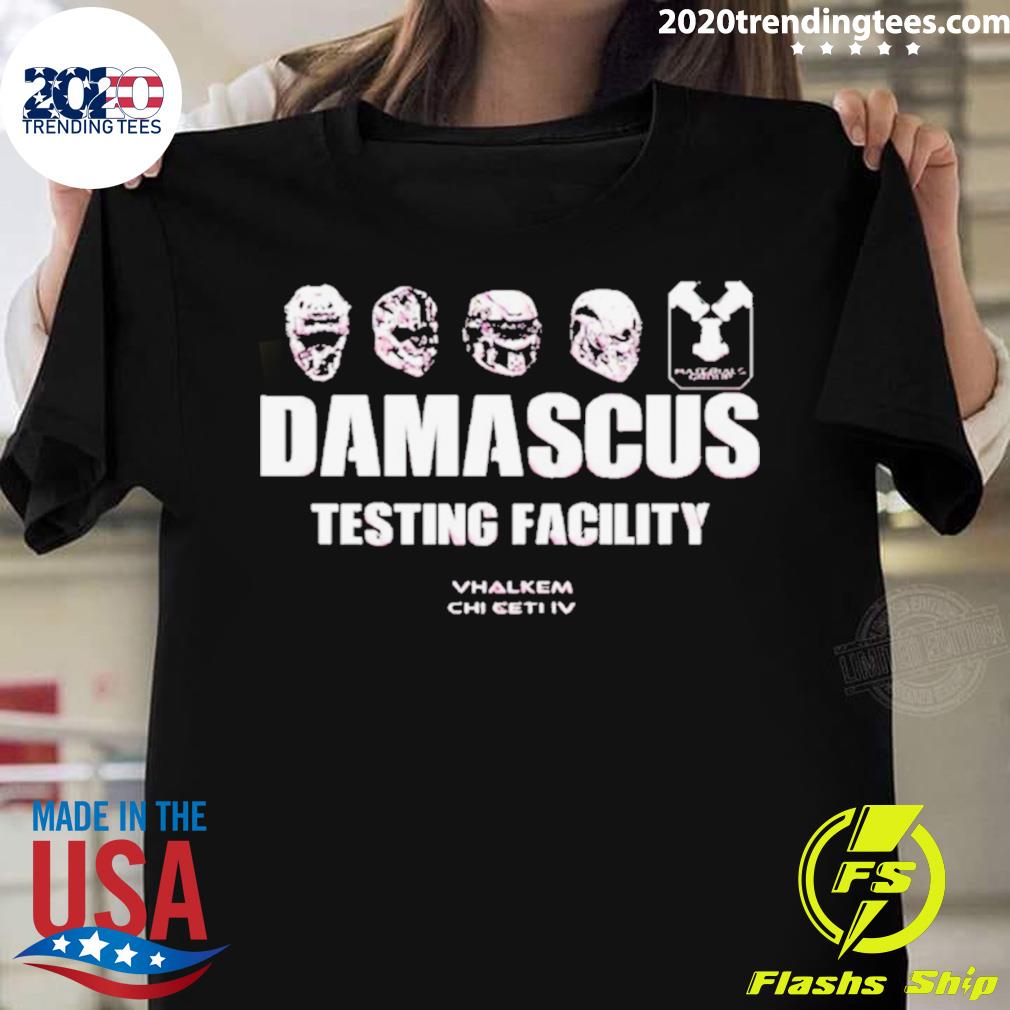 Official damascus Testing Facility Halo Game T-shirt