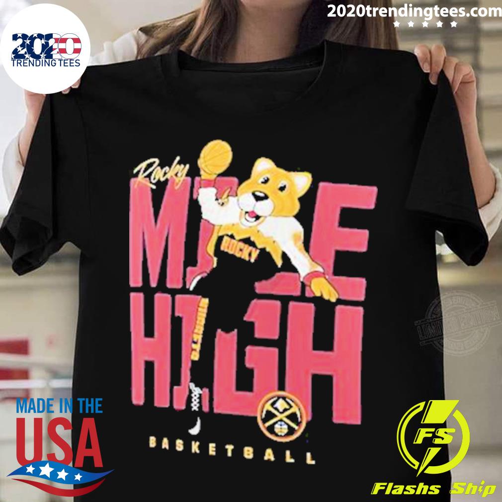 Official denver Nuggets Rocky Mile High Team Pride T-shirt