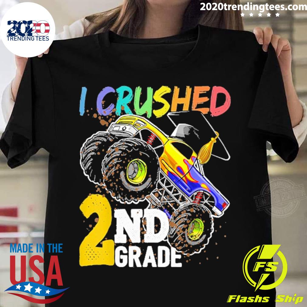 Official i crushed 2nd grade monster truck graduation T-shirt