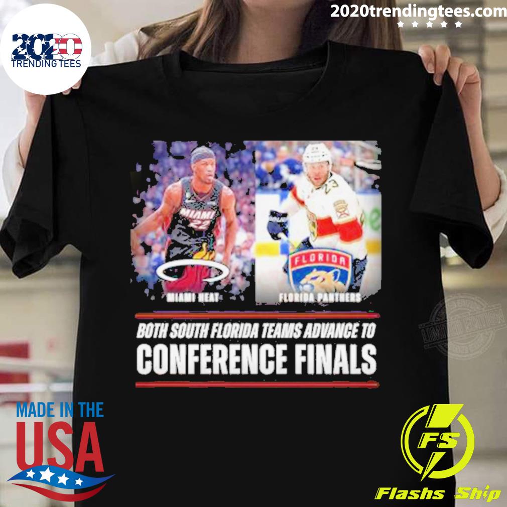 Official miami heat vs florida panther both south florida teams advance to conference finals T-shirt