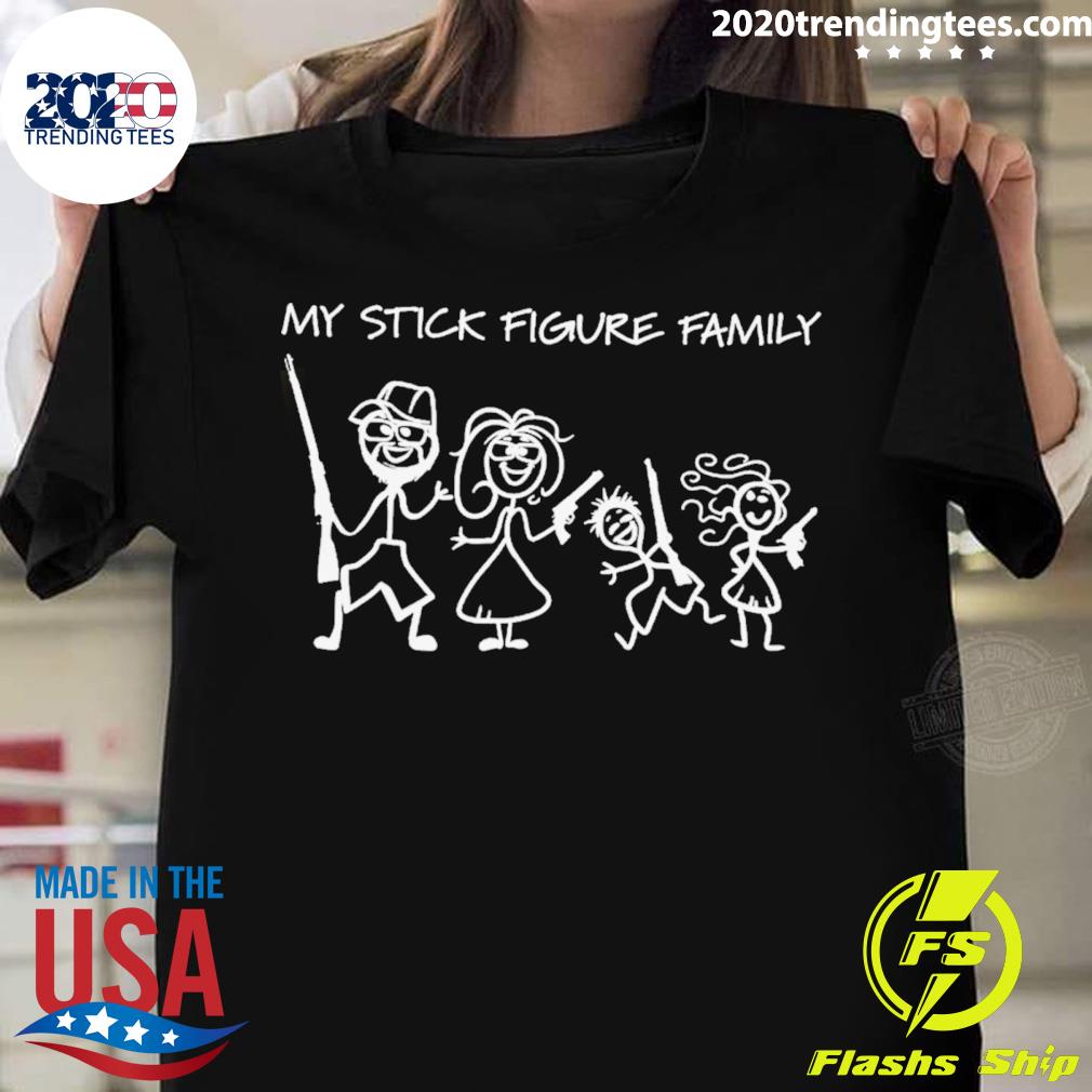 Official my stick figure family T-shirt