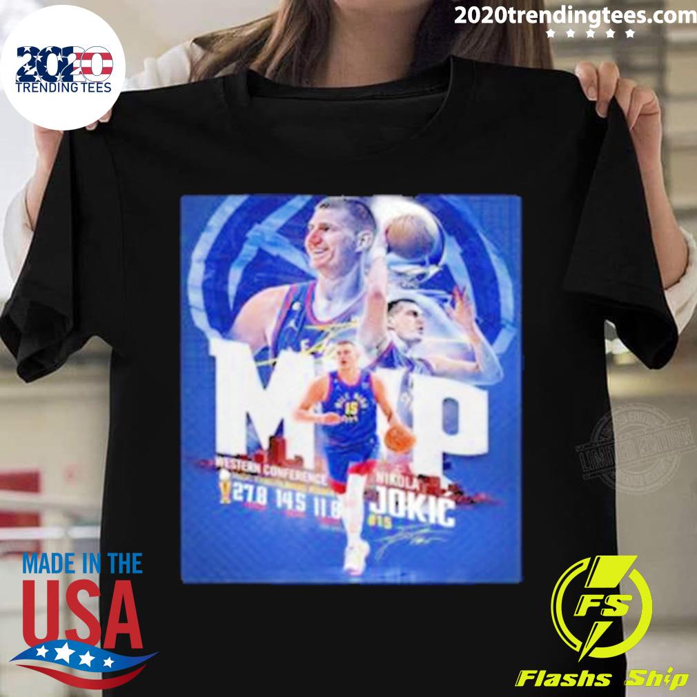 Official nikola Jokic Wins The MVP Western Conference Magic Johnson Award Winner Vintage T-shirt