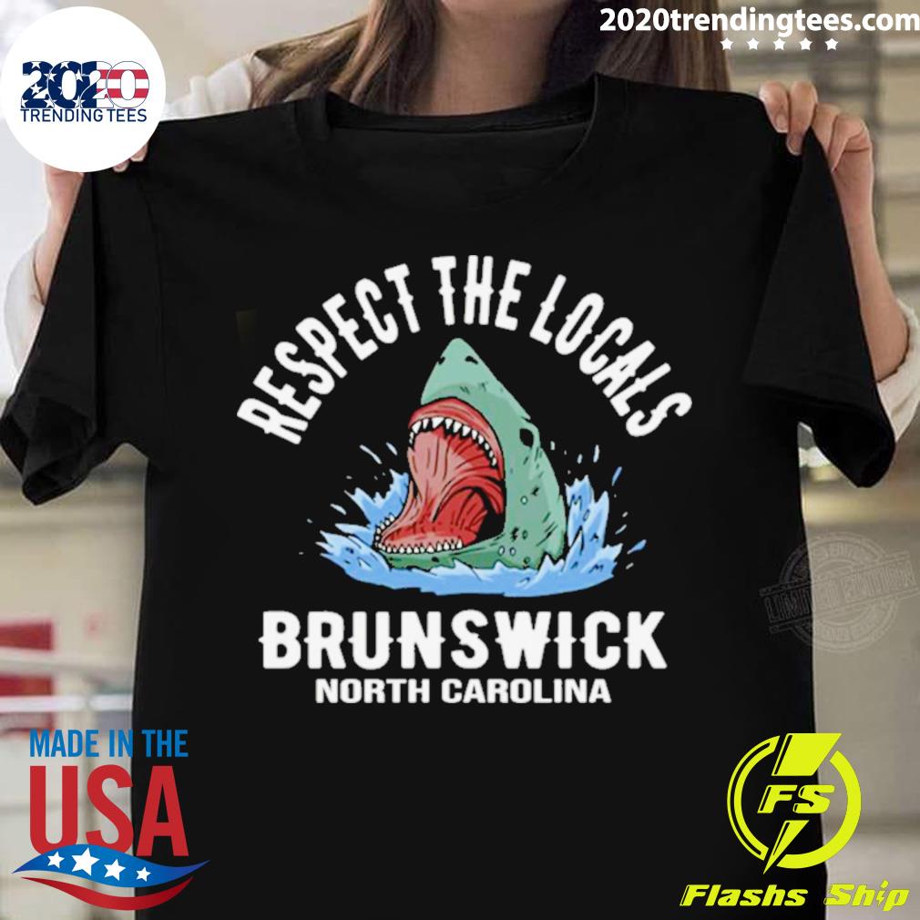 Official respect the locals brunswick north carolina T-shirt