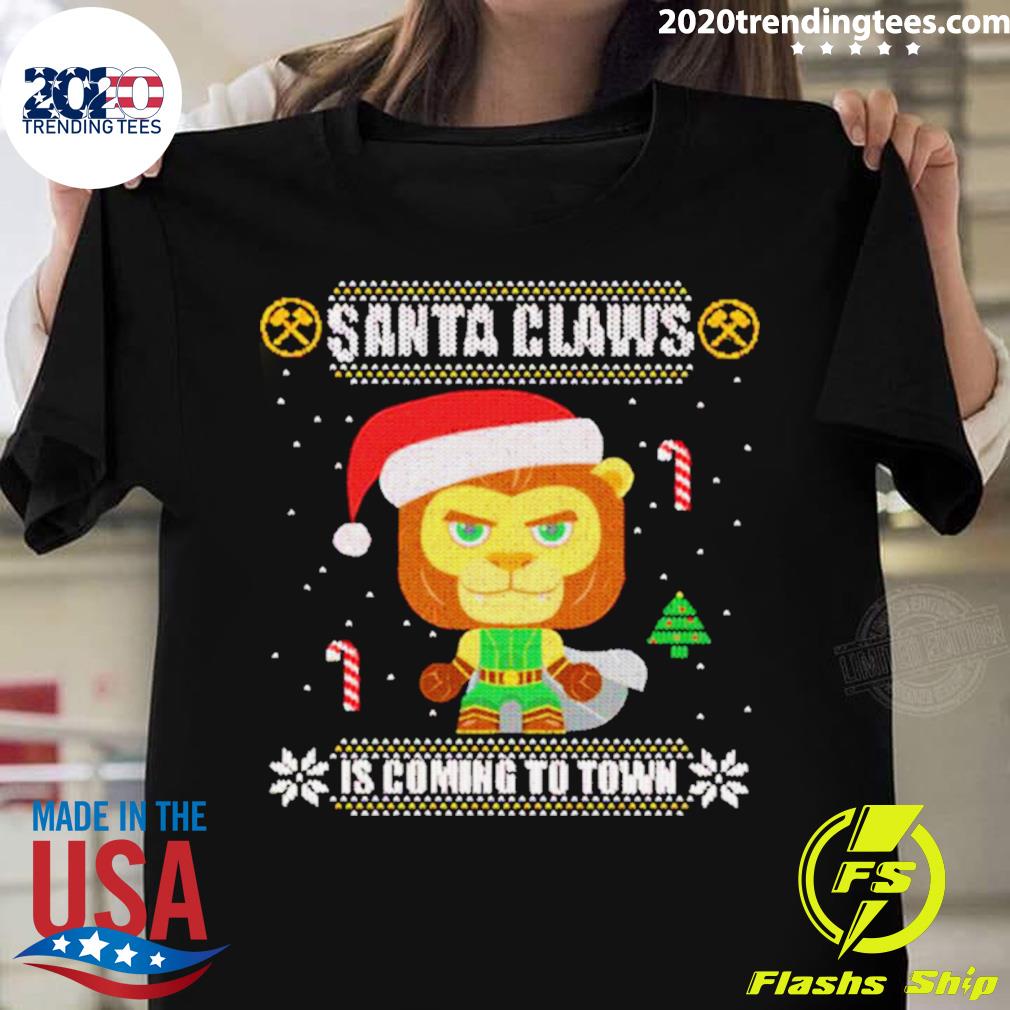Official santa claws is coming auric of the great white north T-shirt