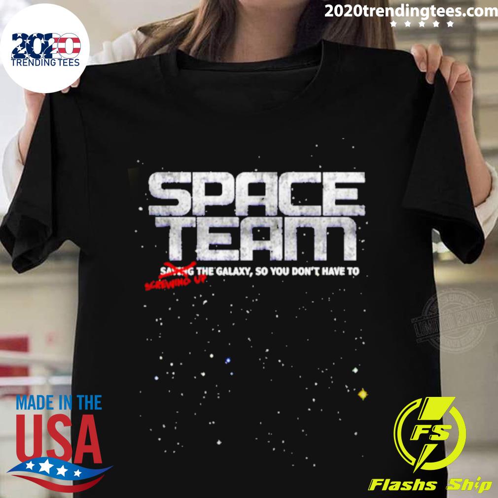 Official space team logo guardians of the galaxy T-shirt