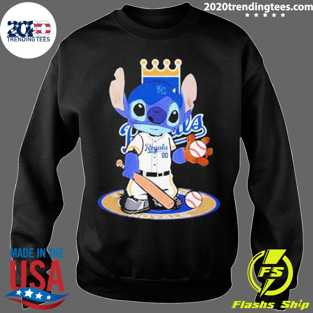 Men's Stitches Royal Kansas City Royals Pullover Crew Sweatshirt