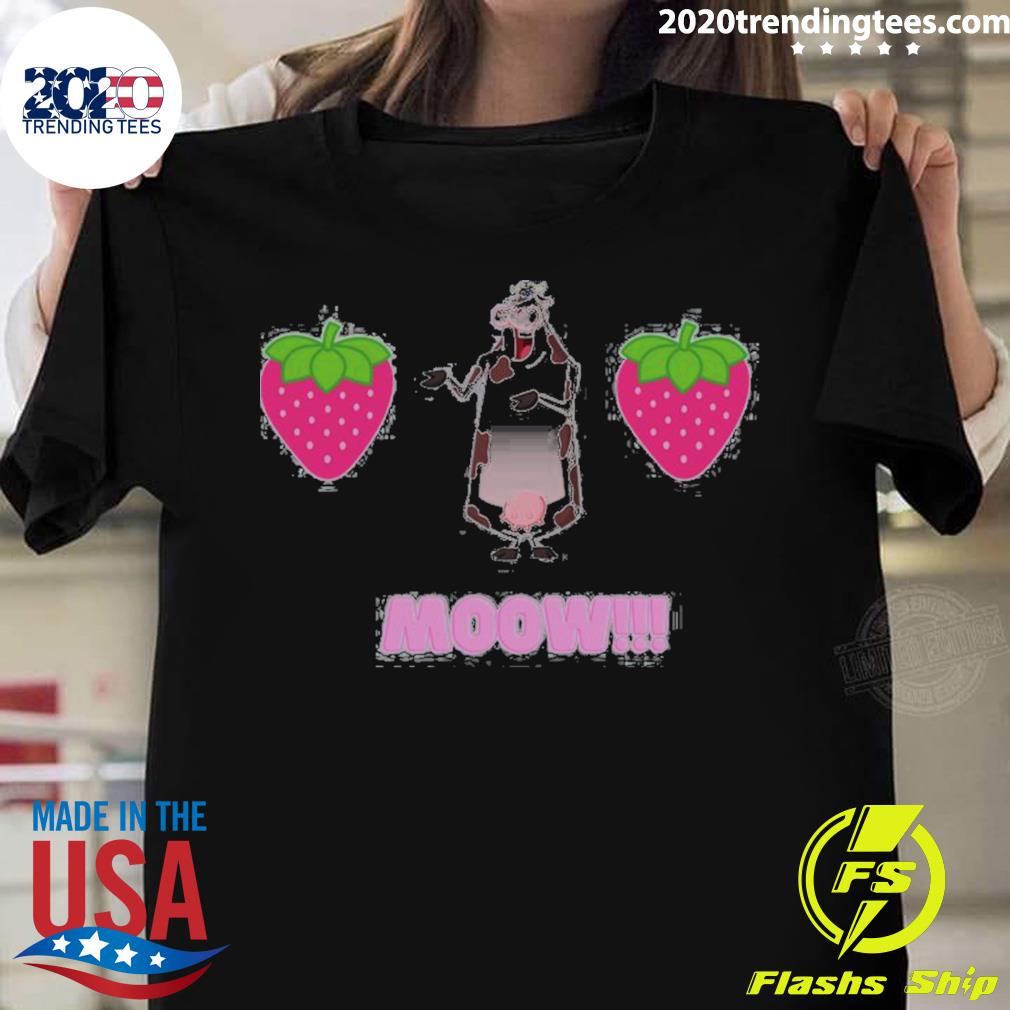 Official straw Berry Moow Cow T-shirt