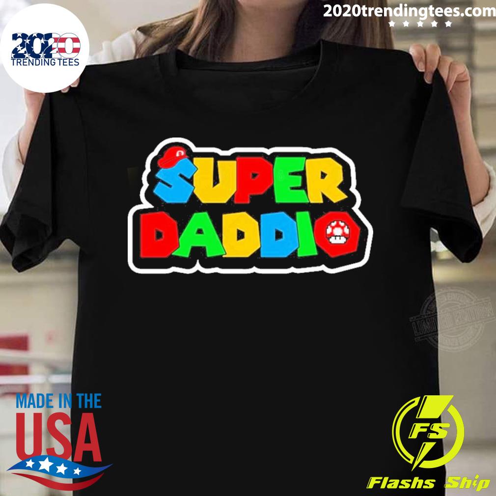 Official super daddio gamer dad fathers day 2023 T-shirt