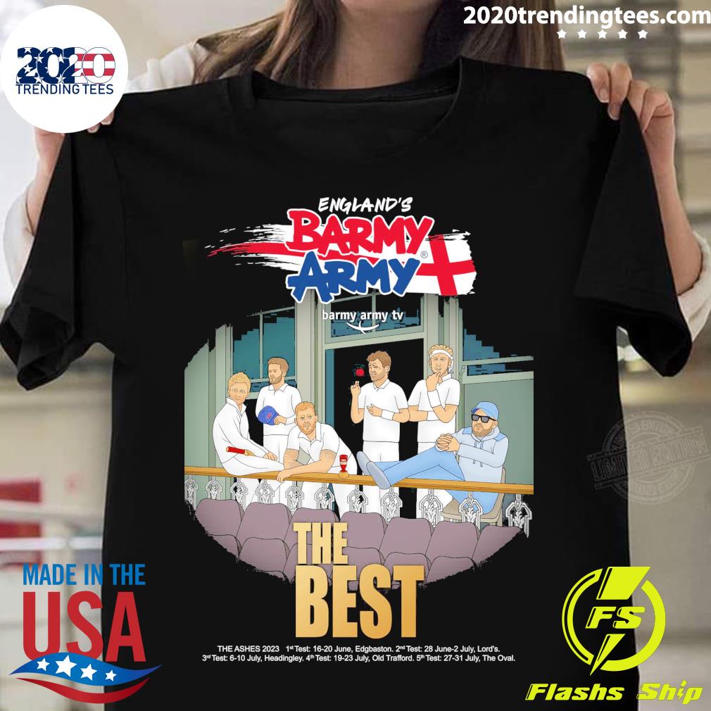 Official the best england's barmy army barmy army tv T-shirt