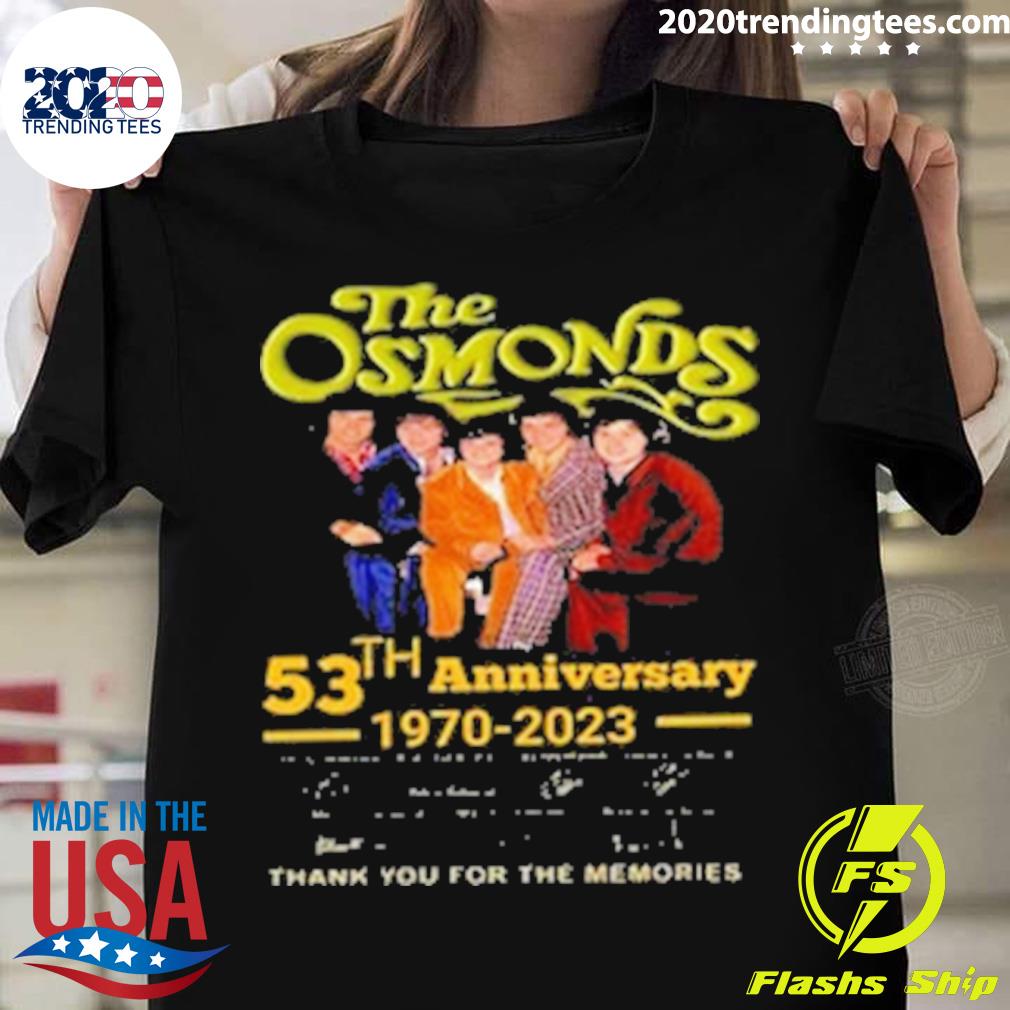 Official the osmonds 53th anniversary 1970-2023 signature thank you for the memories T-shirt