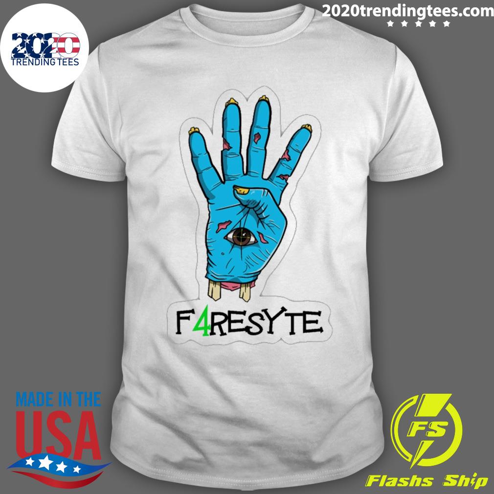 Official under Eyes Stickers F4resyte Logo T-shirt