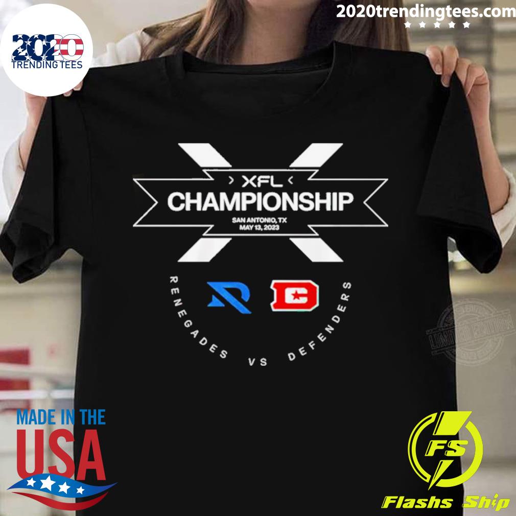 Official xfl championship renegades vs defenders 2023 T-shirt