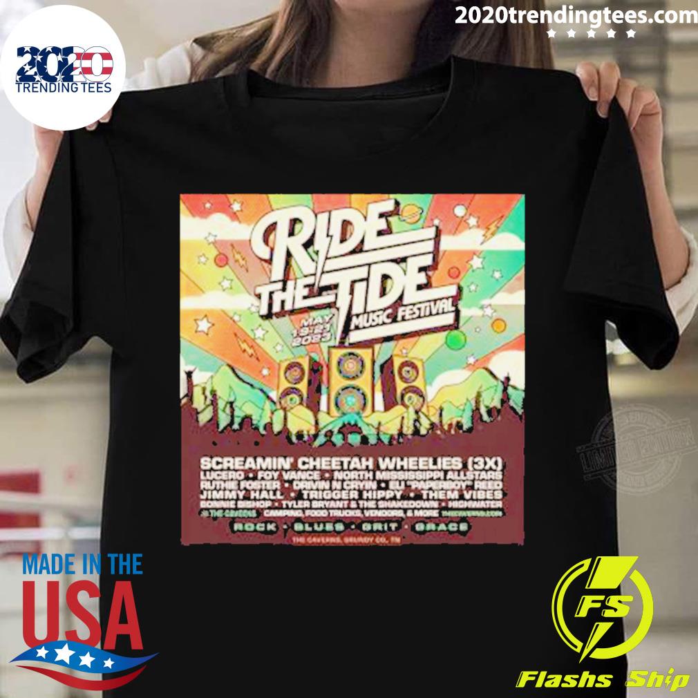 Ride The Tide Music Festival May 2023 Screamin’ Cheetah Wheelies T-shirt