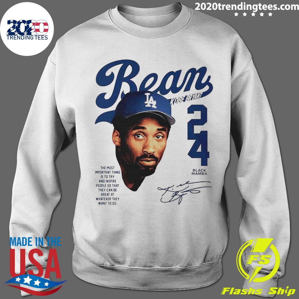 Official Kb bean Kobe Bryant los angeles Dodgers signature T-shirt
