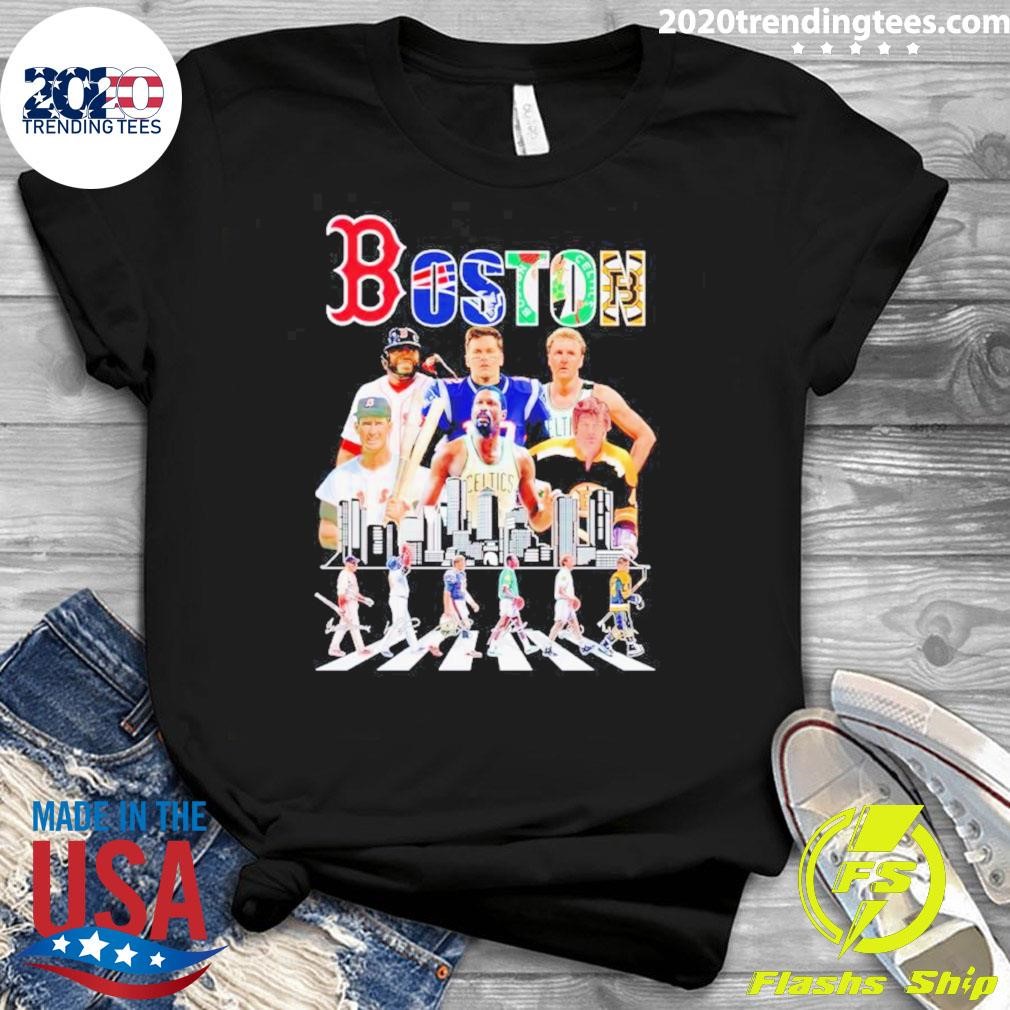 Boston Sports Teams Abbey Road Signatures 2022 Shirt