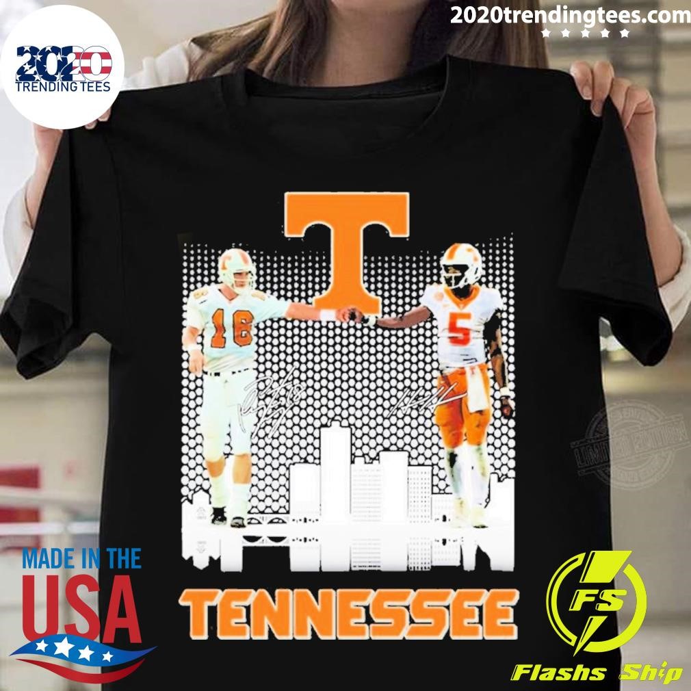 Tennessee Volunteers Peyton Manning and Hendon Hooker signatures 2023 shirt,  hoodie, sweater, long sleeve and tank top