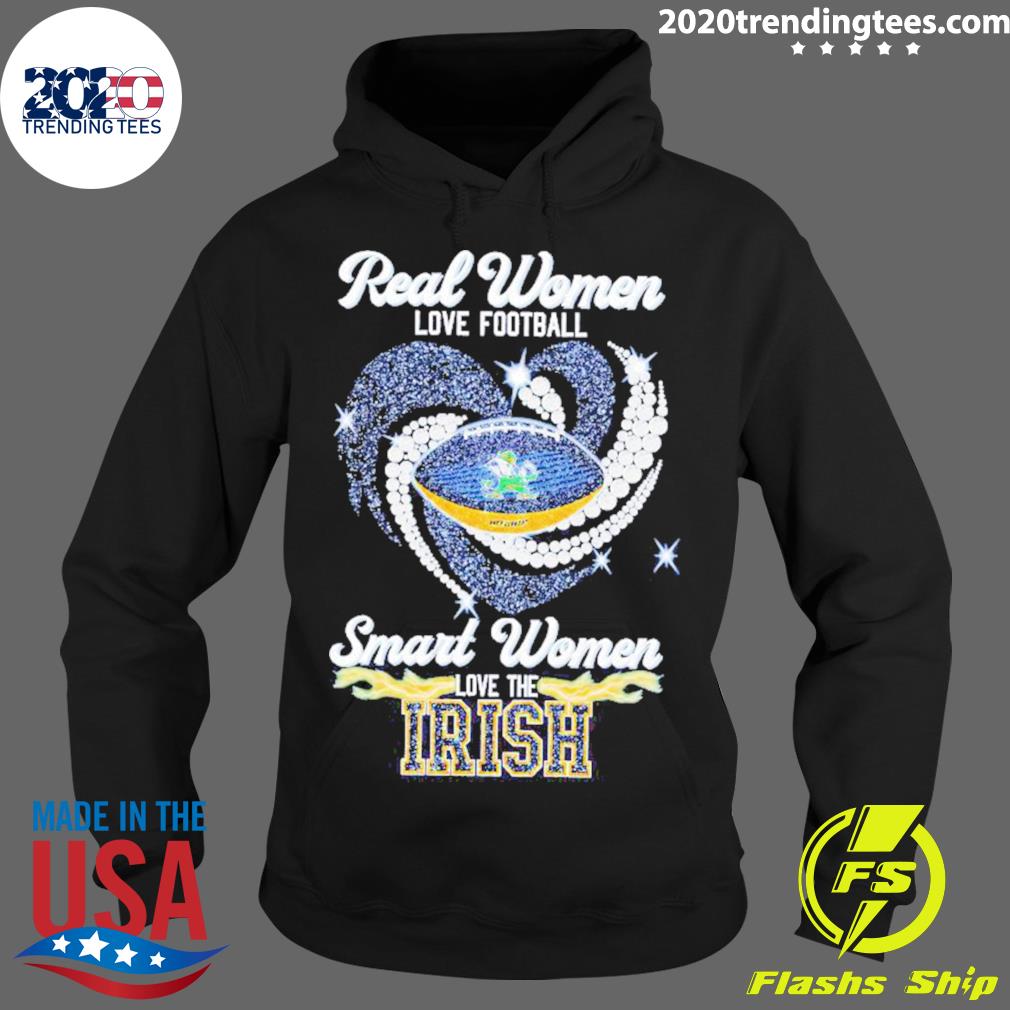 Official real Women Love Football Smart Women Love The Irish Diamond Heart  T-shirt - 2020 Trending Tees