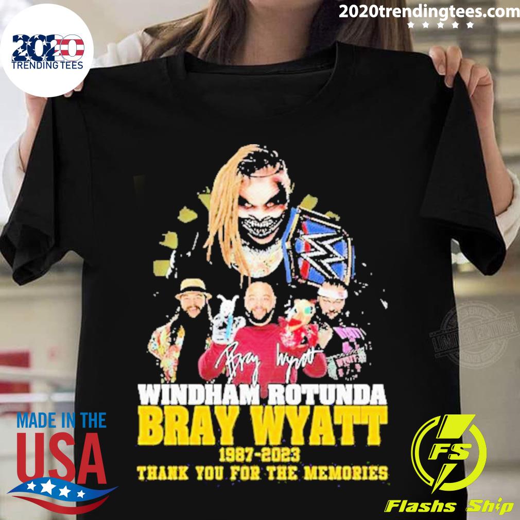 Official windham Rotunda Bray Wyatt 1987-2023 Thank You For The Memories  Signature T-shirt - 2020 Trending Tees