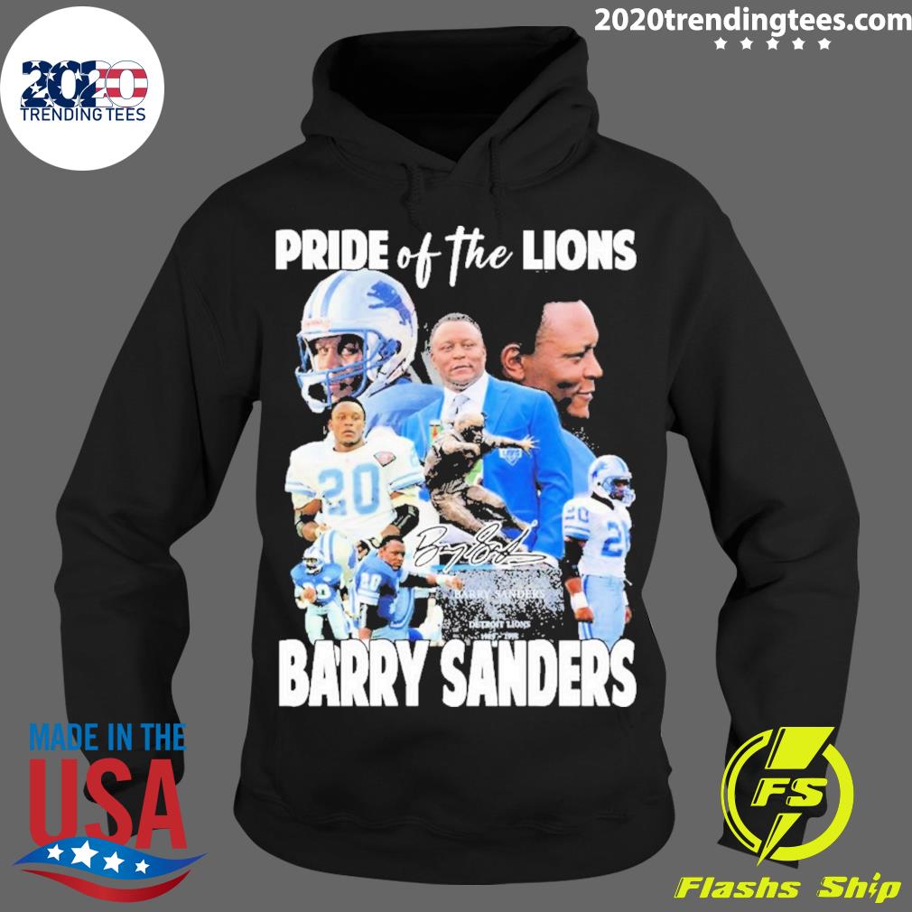 Official barry Sanders Pride Of The Detroit Lions Signature T