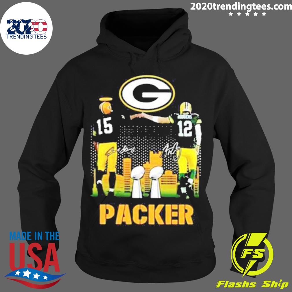 Bart starr and aaron rodgers signature green bay packers go to super bowl  2022 shirt, hoodie, sweater, long sleeve and tank top